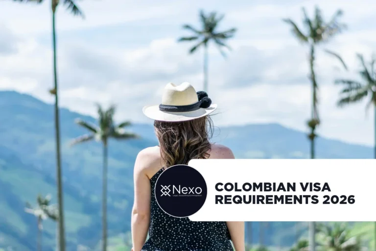 Colombian visa 2026 - foreigner completing online application on Cancillería digital portal