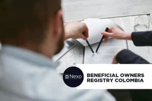 registro único de beneficiarios finales RUB Colombia - portal DIAN en pantalla de computador