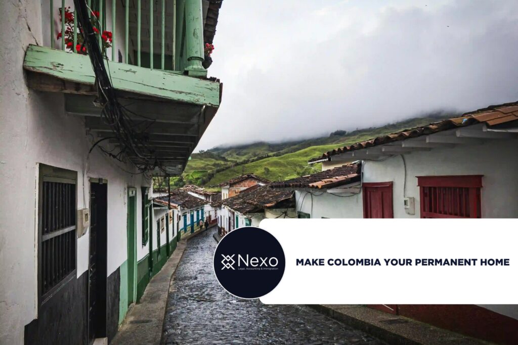 make Colombia your permanent home 2026 - foreigner reviewing visa and apartment documents in Medellín