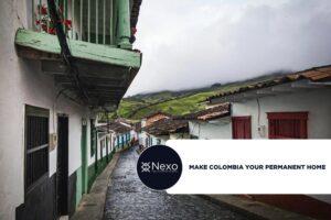 make Colombia your permanent home 2026 - foreigner reviewing visa and apartment documents in Medellín