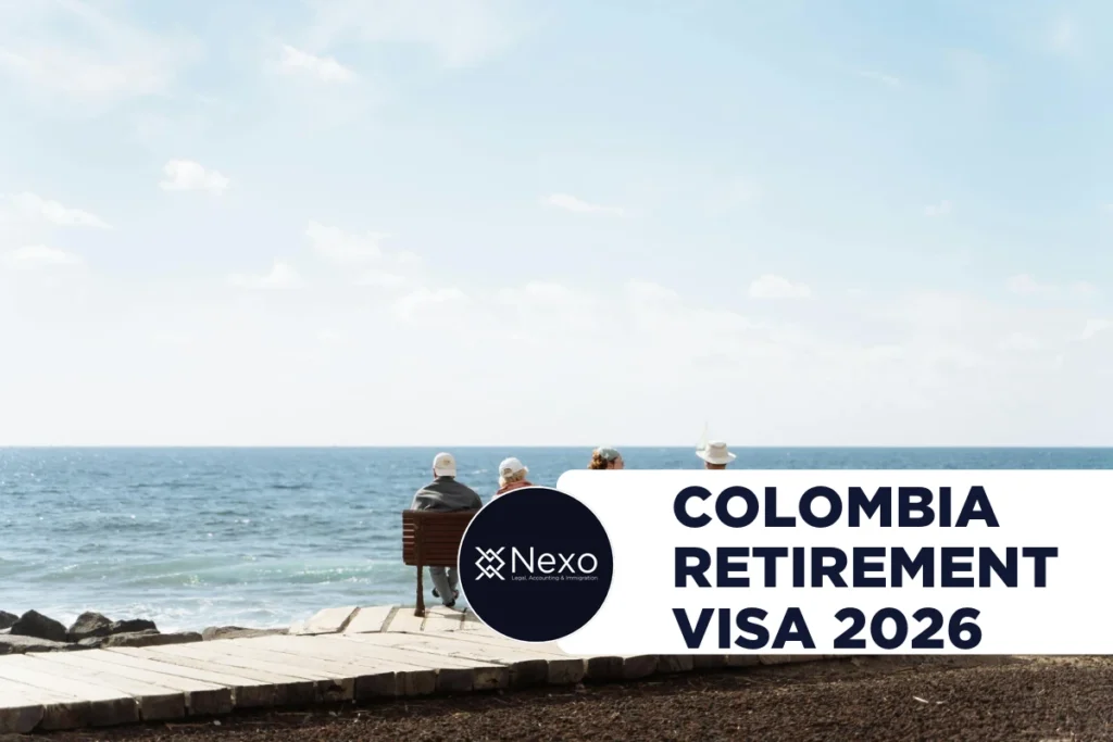 colombia retirement visa 2026 - pension documents and passport on a desk in Medellín