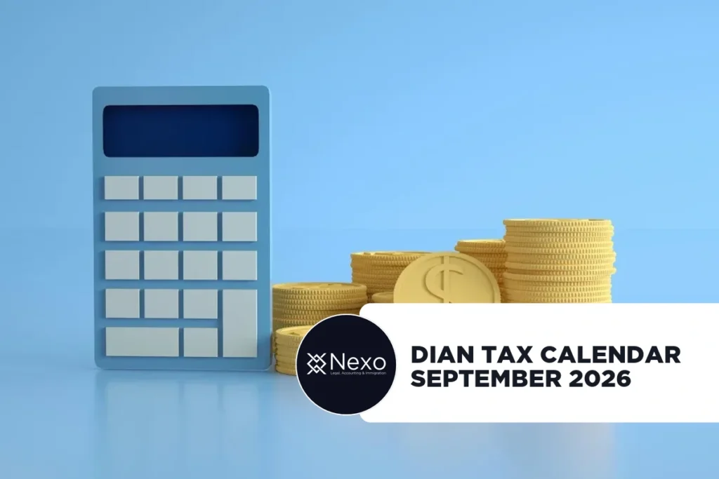 DIAN tax deadlines Colombia 2026 - business tax calendar with calculator and documents